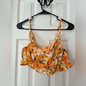 H&M DIVIDED Floral Crop Top